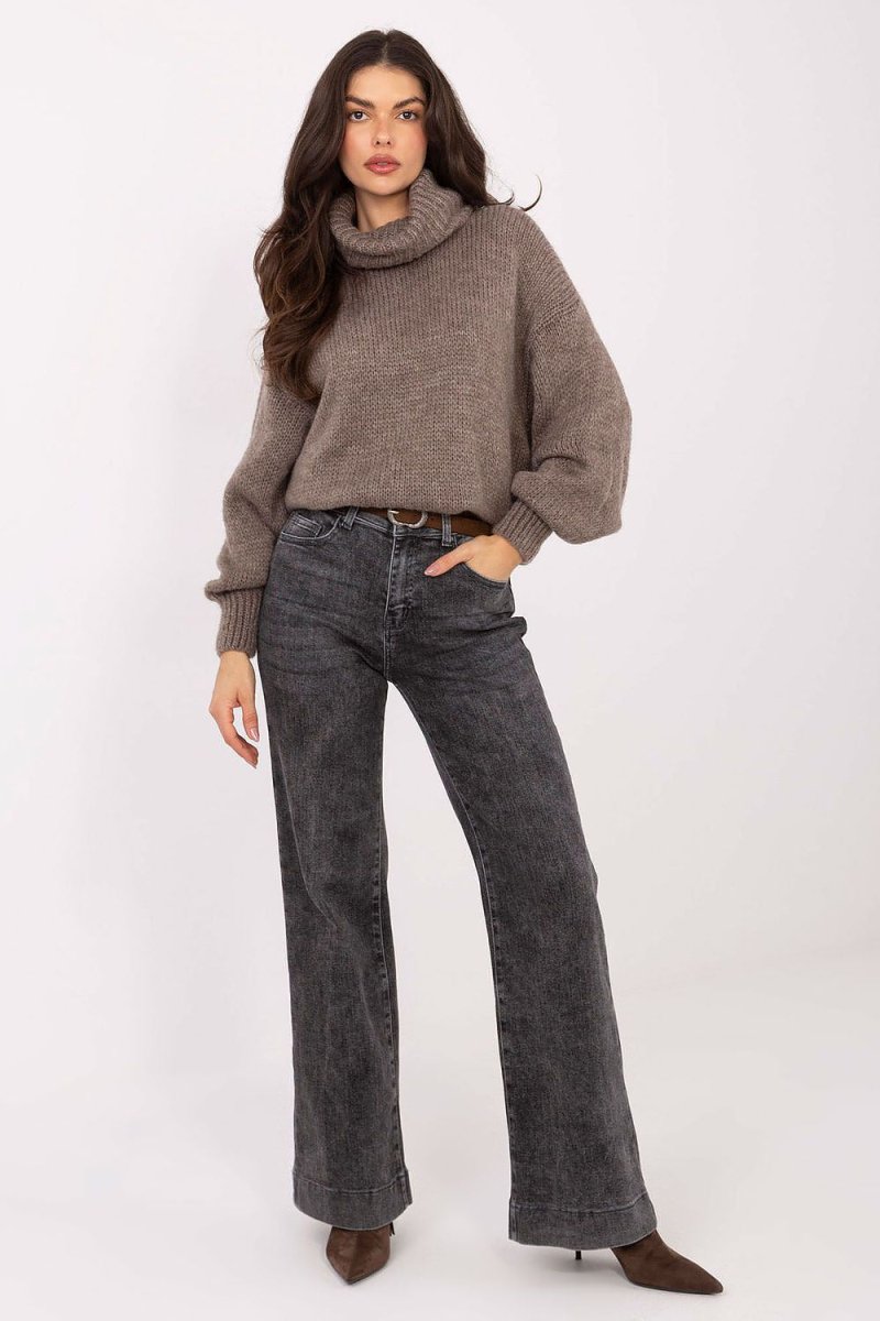 Women's High Waist Straight Leg Jeans - 