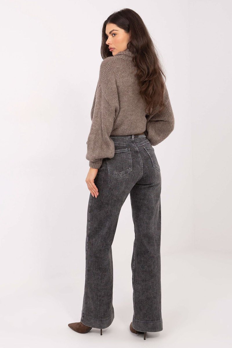 Women's High Waist Straight Leg Jeans - 