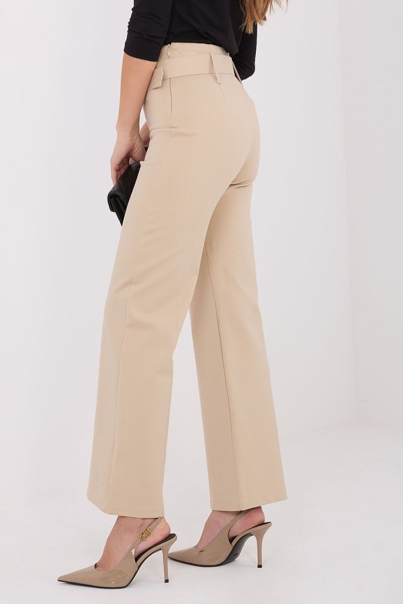 Women's High Waist Straight Leg Trousers - 