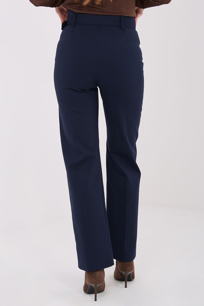 Women's High Waist Straight Leg Trousers - 