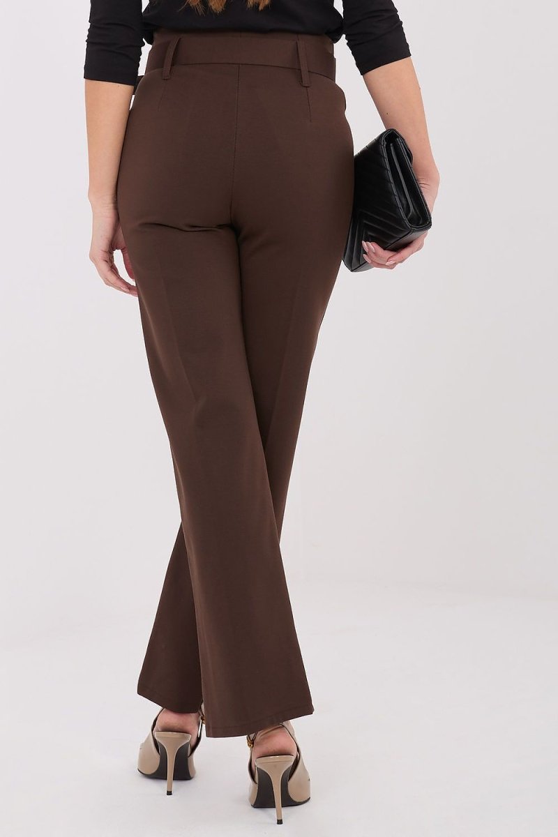 Women's High Waist Straight Leg Trousers - 