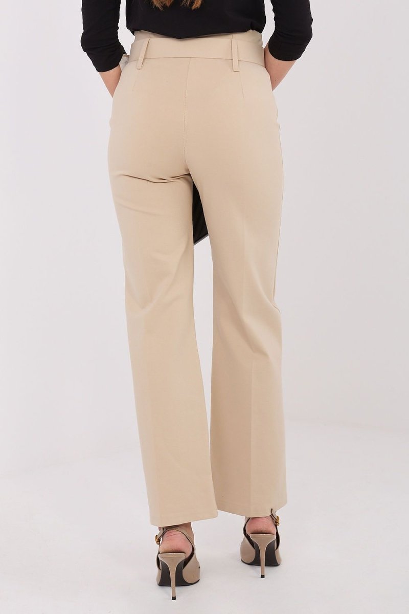Women's High Waist Straight Leg Trousers - 
