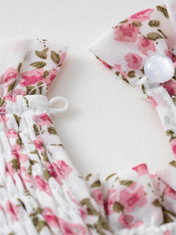 Women's holiday casual floral earring dress - Casual Dress
