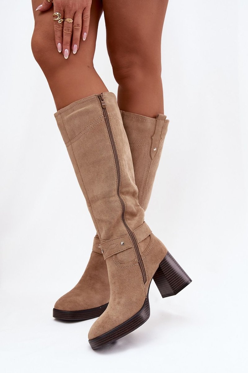 Women's Knee - High Suede Boots - 