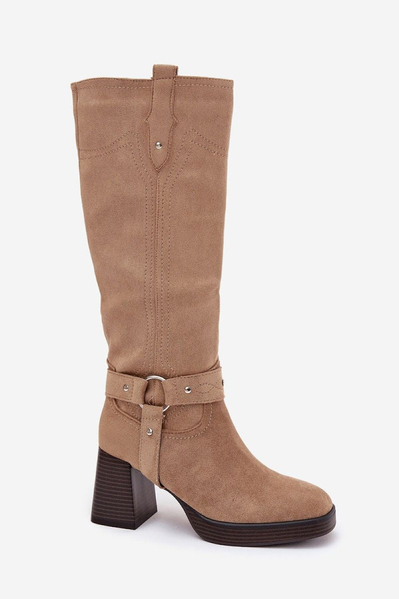 Women's Knee - High Suede Boots - 