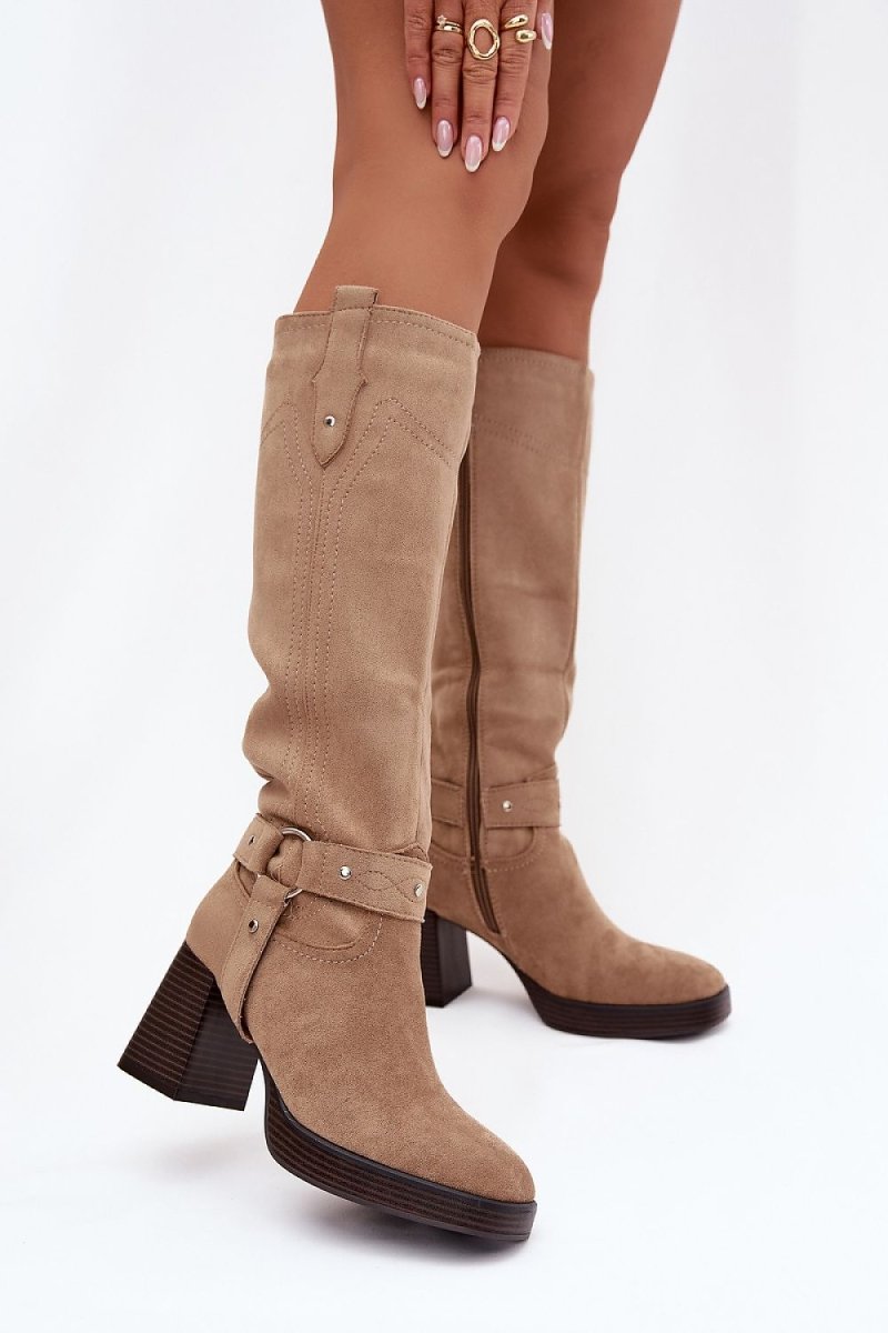 Women's Knee - High Suede Boots - 