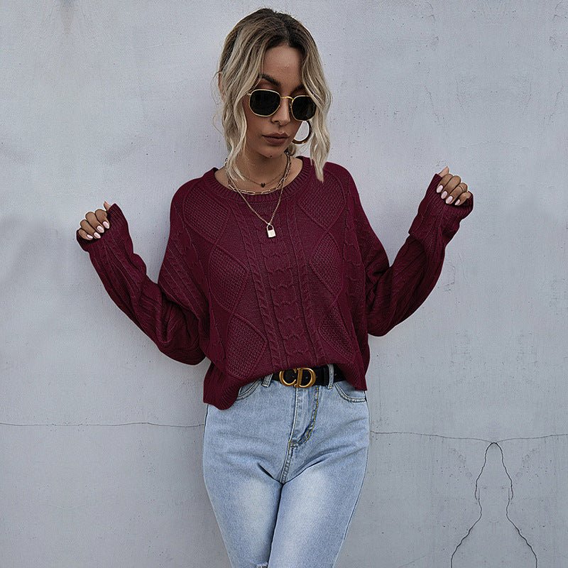 women's long sleeve twist forest short bottoming sweater - Outerwear