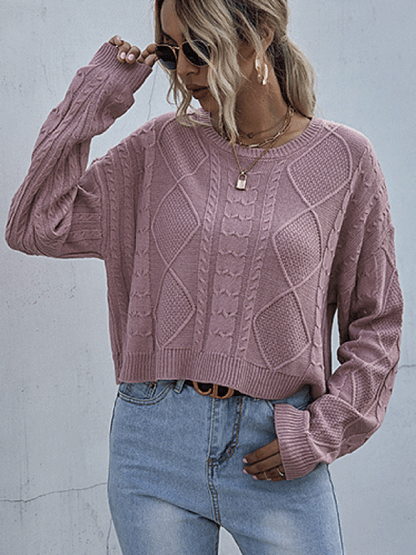 women's long sleeve twist forest short bottoming sweater - Outerwear