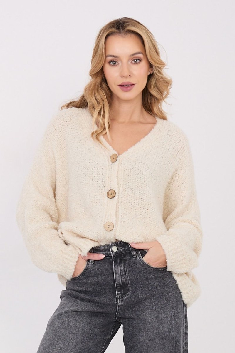Women's Loose Knit Cardigan - 
