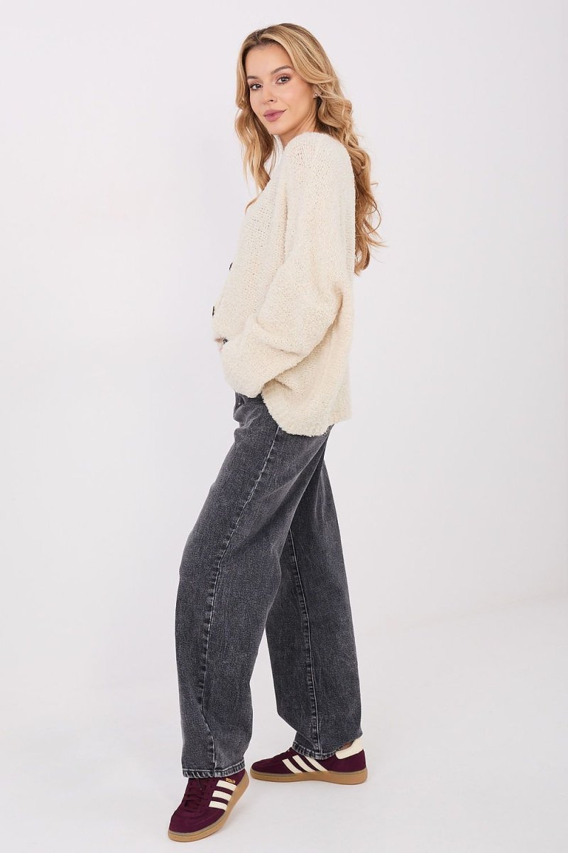 Women's Loose Knit Cardigan - 