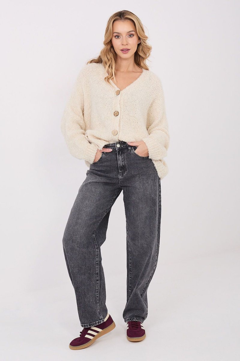 Women's Loose Knit Cardigan - 