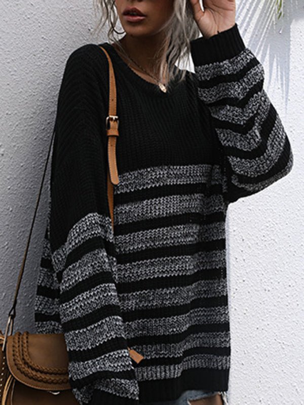 women's mid length long sleeve bottoming sweater knitted sweater - Outerwear