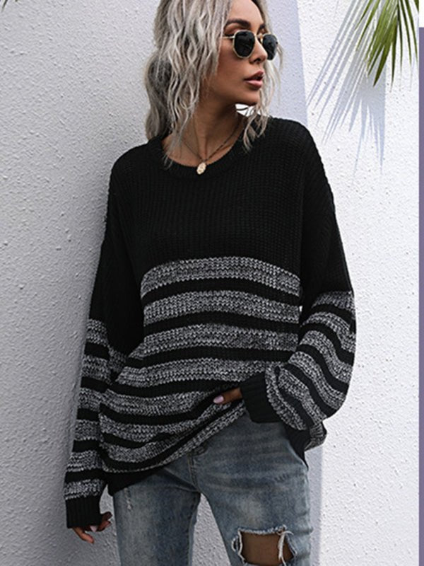 women's mid length long sleeve bottoming sweater knitted sweater - Outerwear