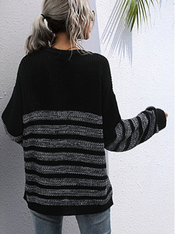 women's mid length long sleeve bottoming sweater knitted sweater - Outerwear