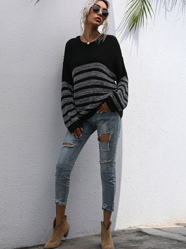 women's mid length long sleeve bottoming sweater knitted sweater - Outerwear