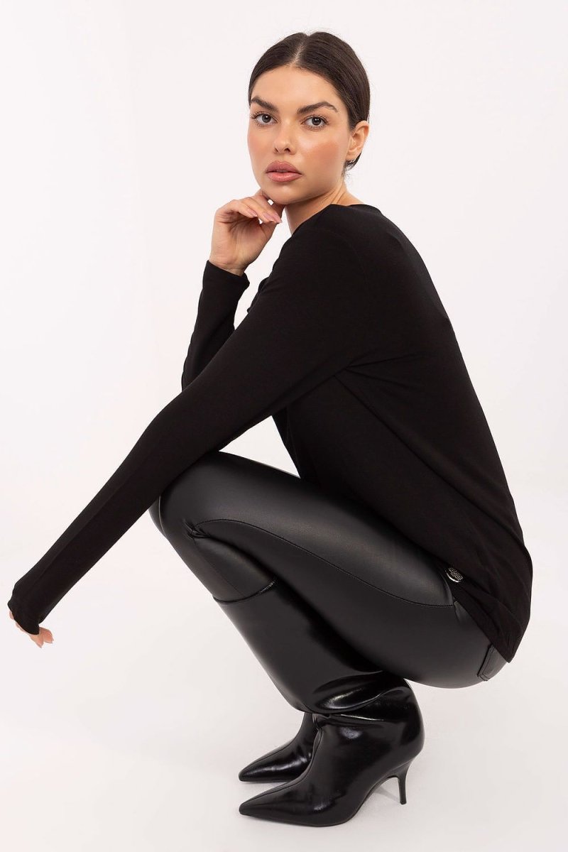 Women's Modal Long Sleeve Round Neck Blouse - 