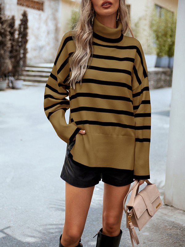 Women's new casual round neck long sleeve knitted sweater - Outerwear