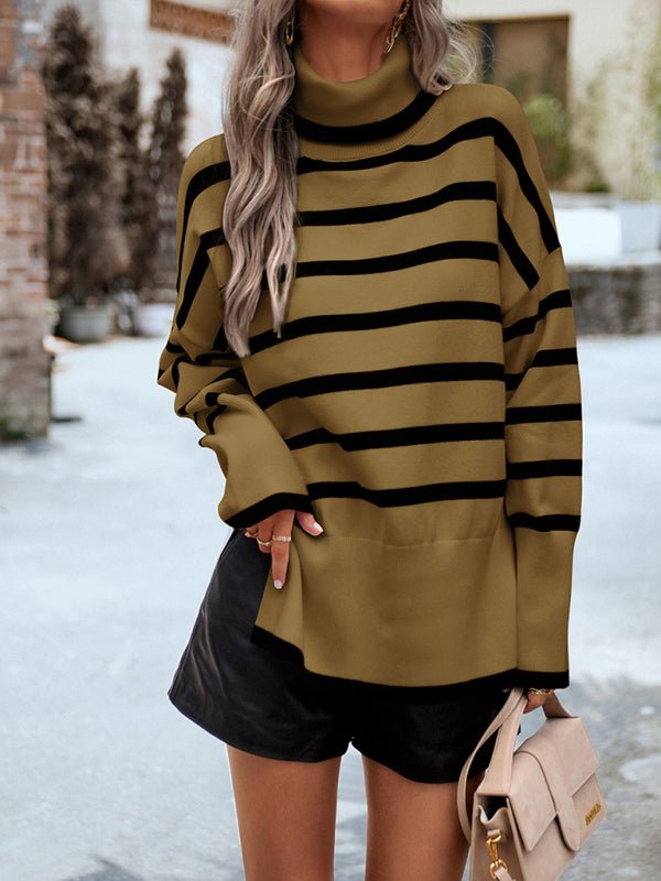 Women's new casual round neck long sleeve knitted sweater - Outerwear