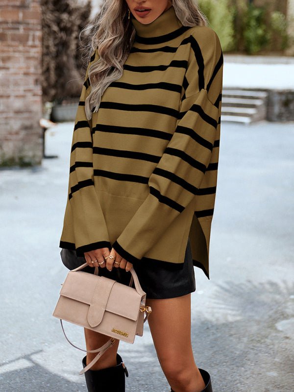 Women's new casual round neck long sleeve knitted sweater - Outerwear