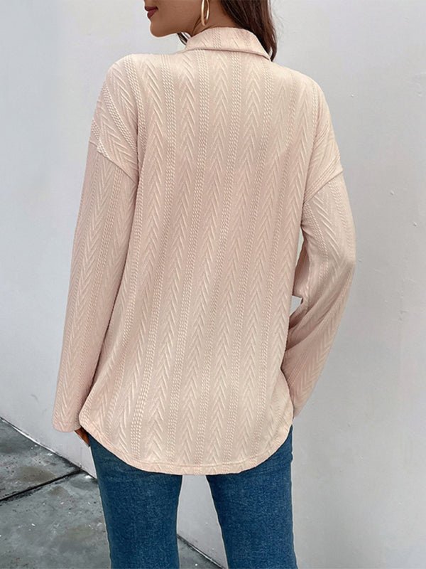 Women's New Lapel Casual Cardigan Jacket - Outerwear