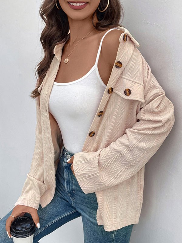 Women's New Lapel Casual Cardigan Jacket - Outerwear