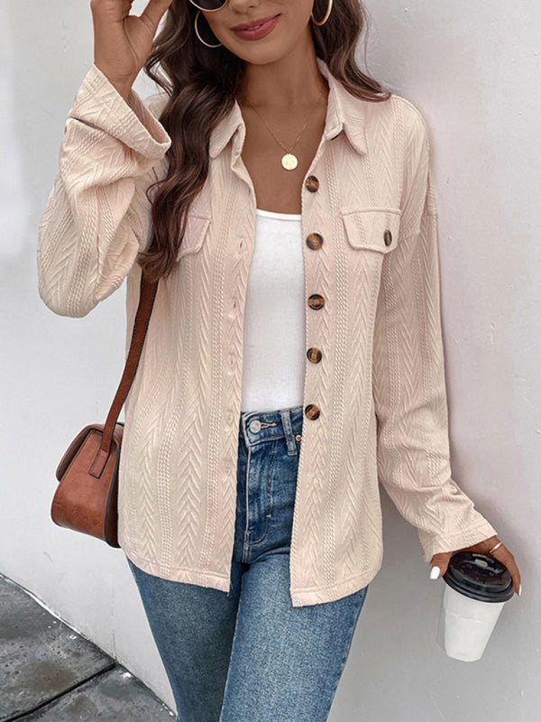 Women's New Lapel Casual Cardigan Jacket - Outerwear