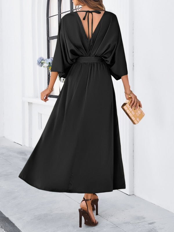 Women's new style elegant V - neck loose dress - Formal Dress