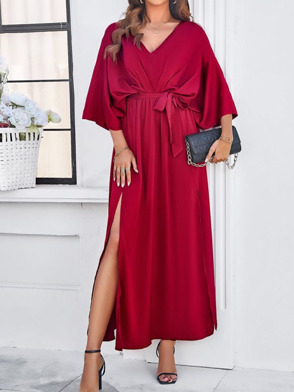Women's new style elegant V - neck loose dress - Formal Dress