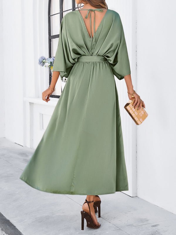 Women's new style elegant V - neck loose dress - Formal Dress
