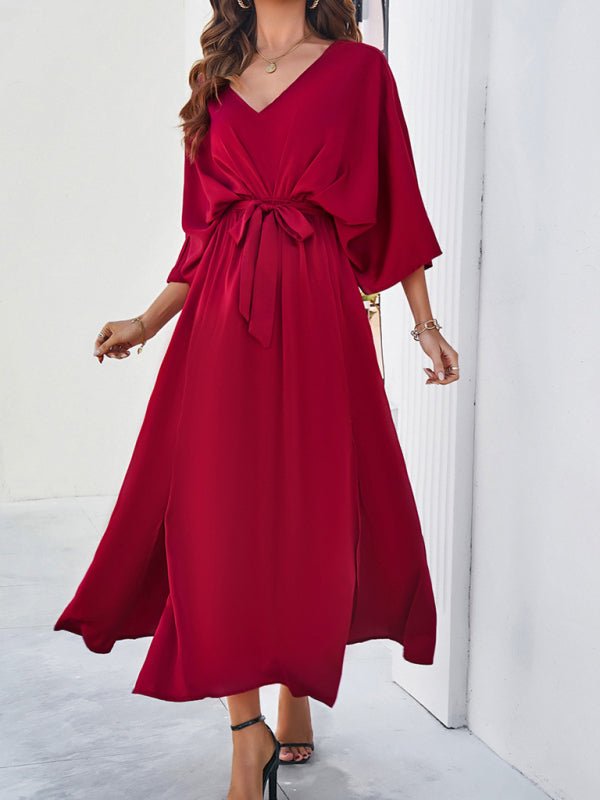 Women's new style elegant V - neck loose dress - Formal Dress