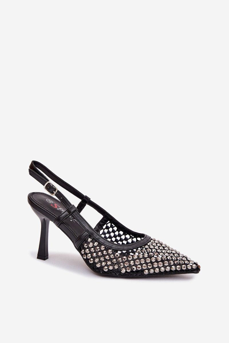 Women's Open Back High Heel Pumps - 