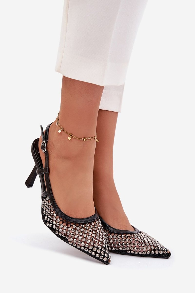 Women's Open Back High Heel Pumps - 