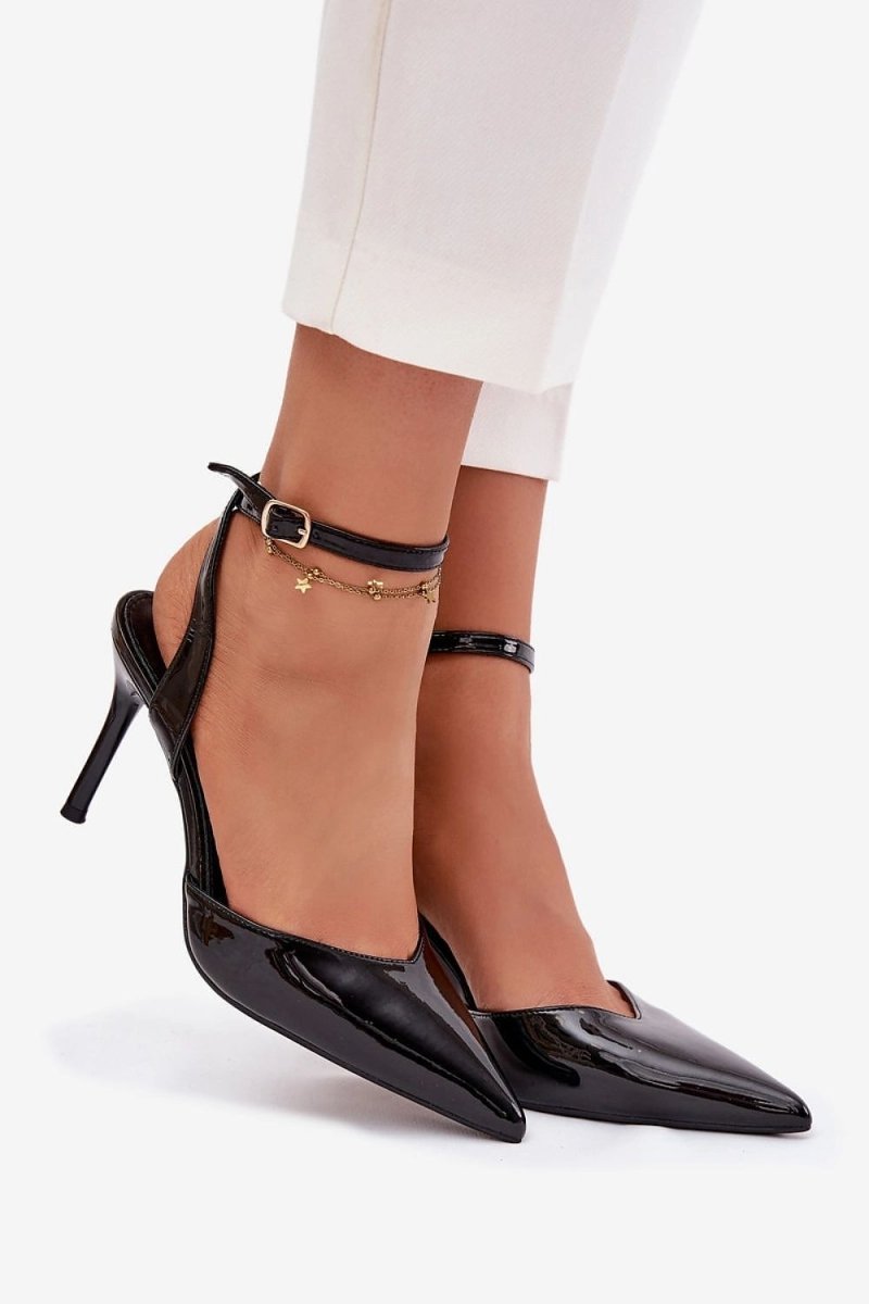 Women's Patent Leather High Heels - 