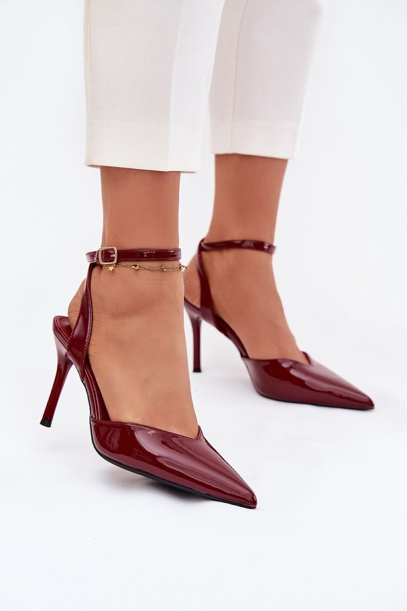 Women's Patent Leather High Heels - 