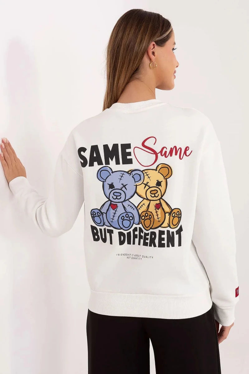 Women's Printed Cotton Blend Sweatshirt - 