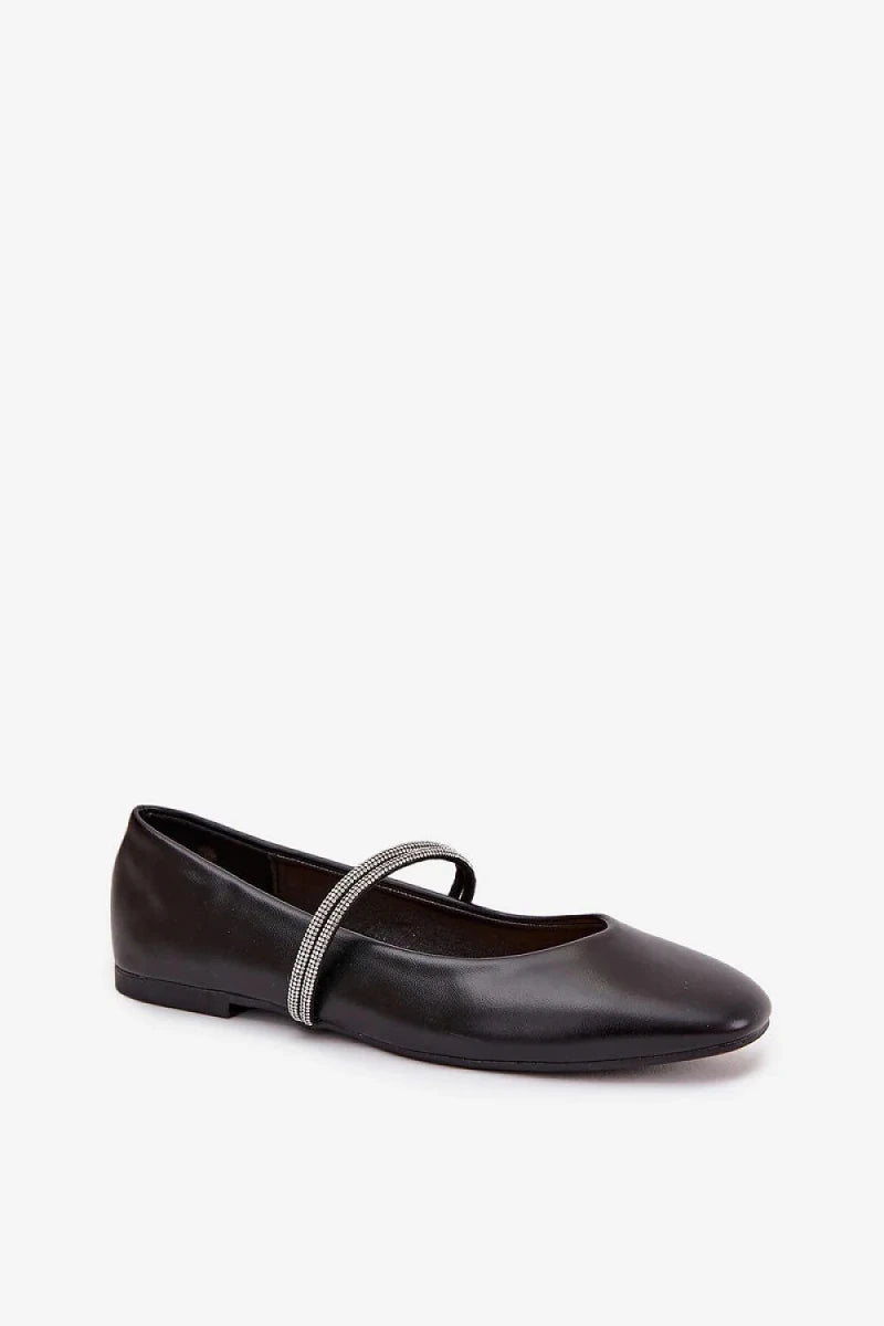 Women's Red Black Beige Ballet Flats - 