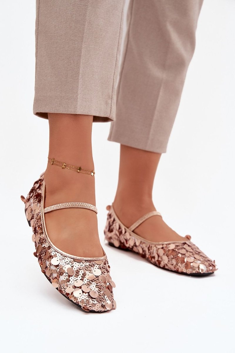 Women's Sequin Ballerina Flats - 