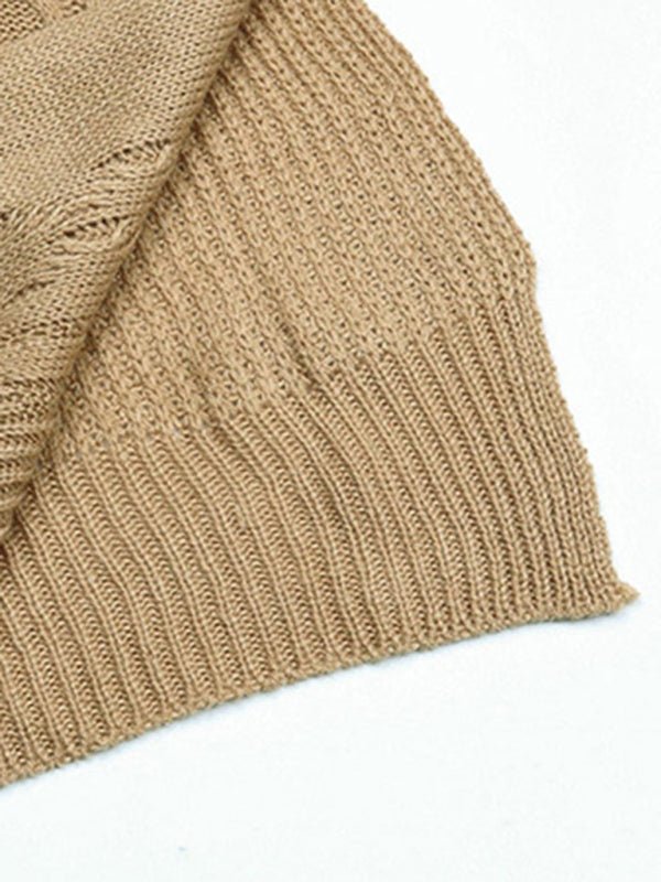 women's short sleeve knitted twist sweater - Outerwear