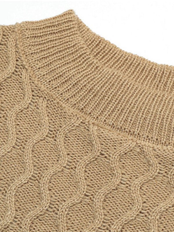 women's short sleeve knitted twist sweater - Outerwear