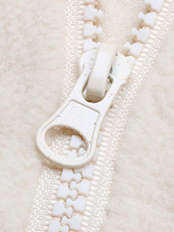 women's short solid color polar fleece jacket - Outerwear