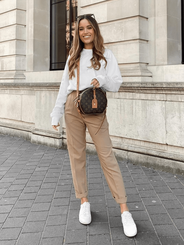 Women's Solid Color High Waist Trousers Slim Casual Pants - Bottoms