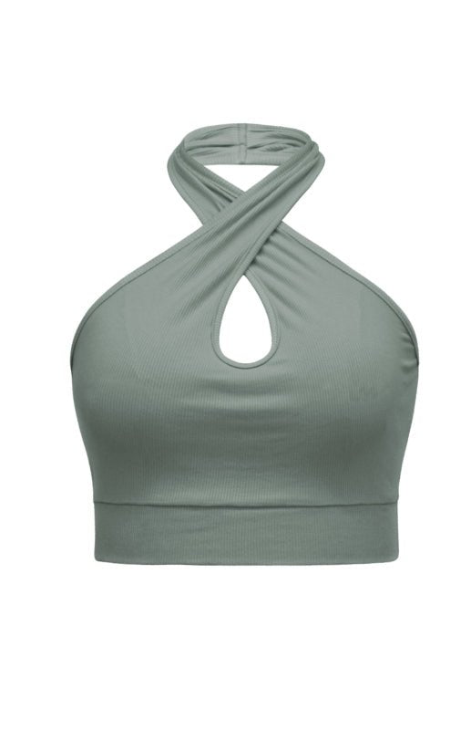 Women's Solid Color Sexy Women's Halter Tank Top - Top