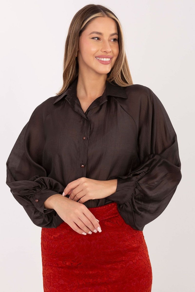 Women's Tencel & Polyester Long Sleeve Shirt - 