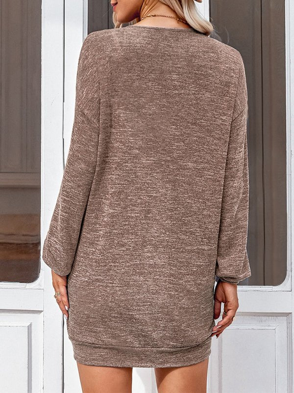 Women's thin knitted medium and long sweater - Outerwear