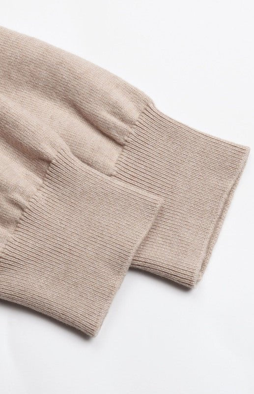 Women's Three - Color Contrast Sweater Cardigan - Outerwear