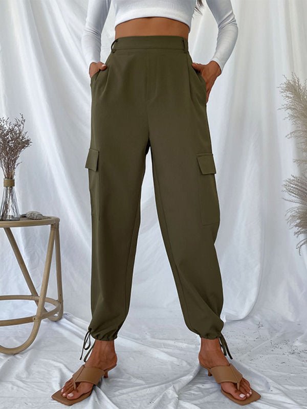 women's trousers solid color casual pants - Bottoms