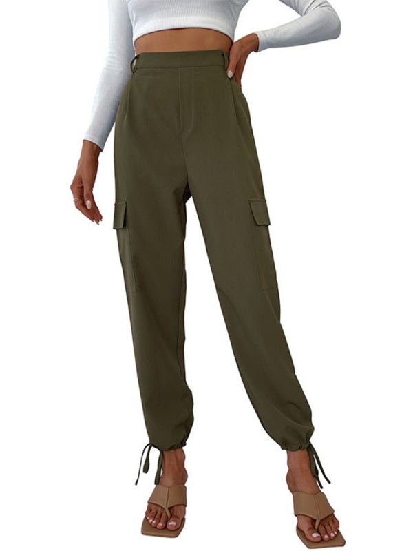 women's trousers solid color casual pants - Bottoms