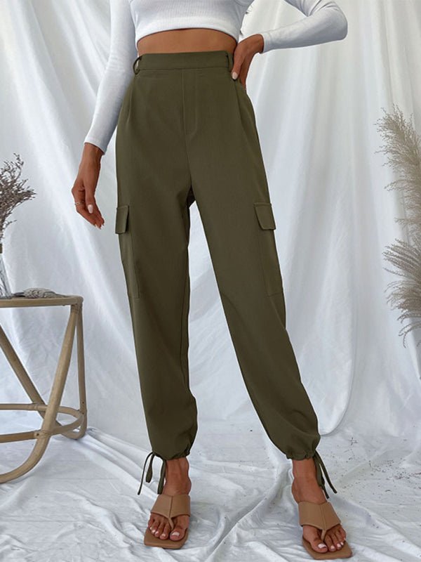 women's trousers solid color casual pants - Bottoms