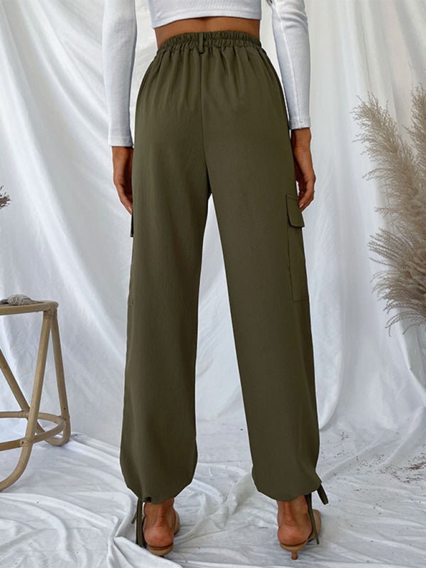 women's trousers solid color casual pants - Bottoms