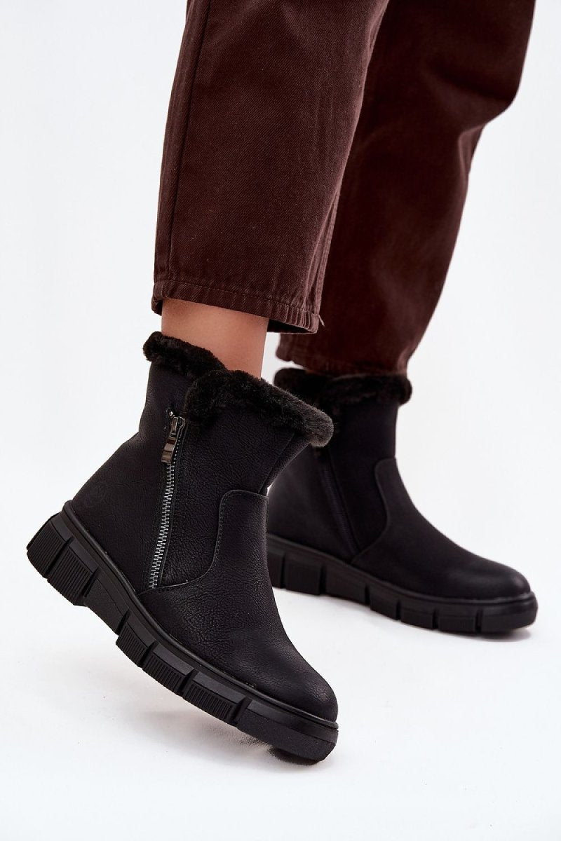 Women's Warm Fur Lined Snow Boots - 